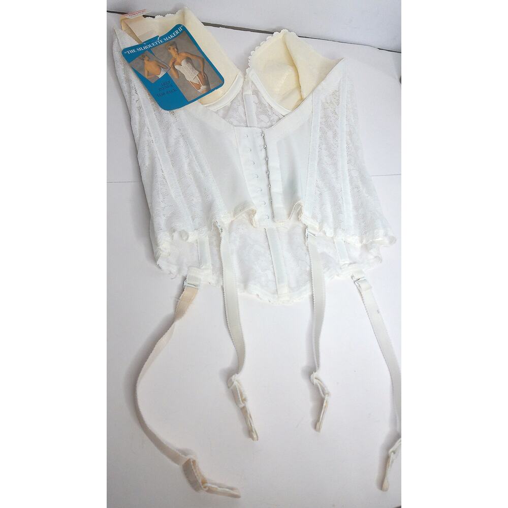 Vintage Carnival The Silhouette Maker II White Corset Size 34D - Picture 8 of 8